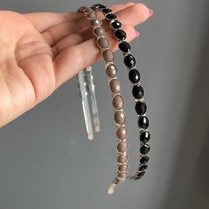 NWOT J. CREW Rhinestone Headband Set